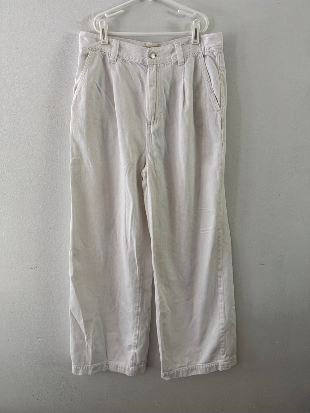 Madewell White Harlow Wide Leg Jean Sz 28